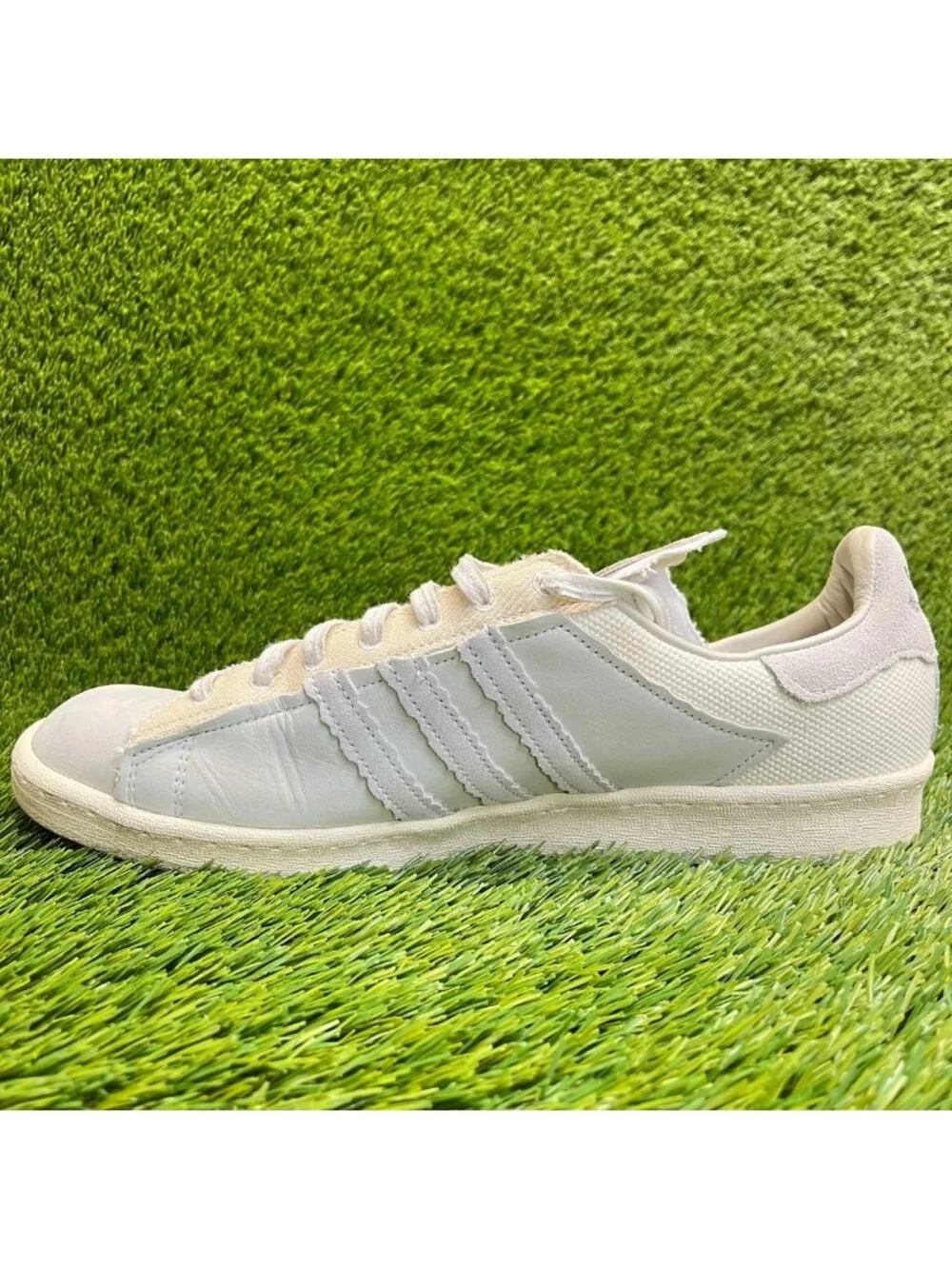 Adidas Campus Highsnobiety Mens Size 13 Off White Gray Athletic Shoes Sneakers